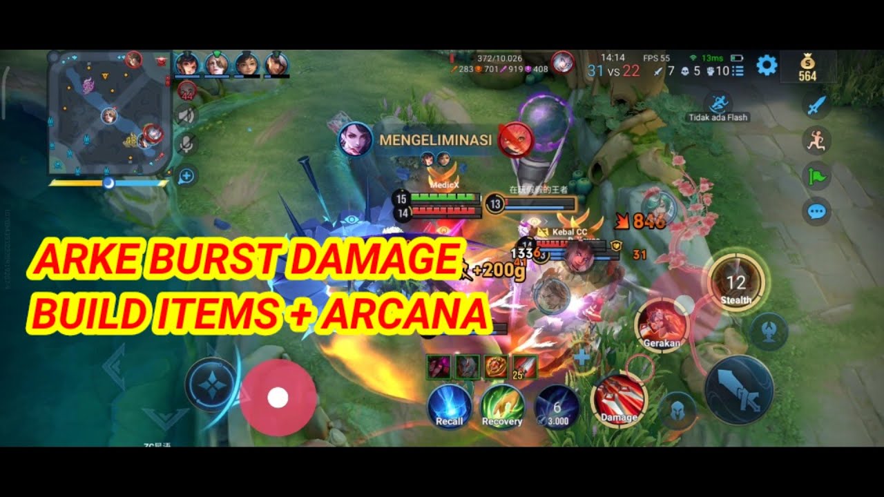 HOK ARKE GAMEPLAY + BUILD ITEMS + ARCANA || HONOR OF KINGS GAMEPLAY