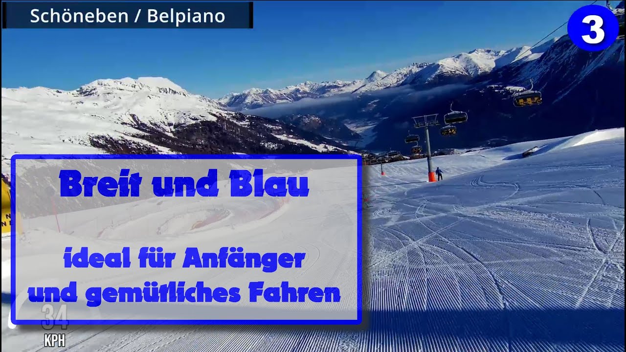 Breite Anfängerpiste in Schöneben: Piste 3 Jochabfahrt | POV