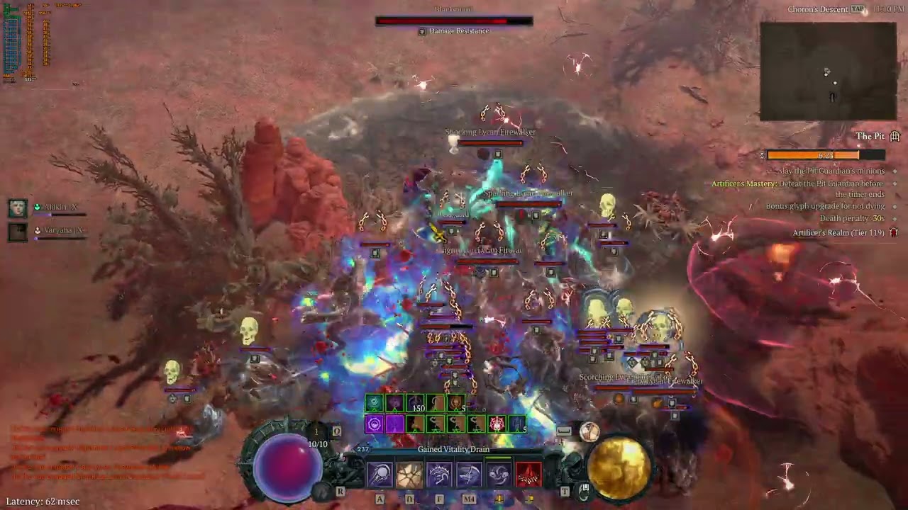 [Diablo 4] (Season 10 PTR) Pit 119 clear - Shang Tsung Shadowblight Necro