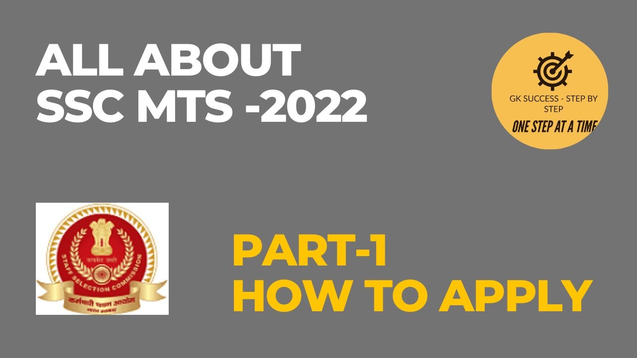 SSC MTS EXAM - 2022 / PART-1/GK SUCCESS STEP BY STEP