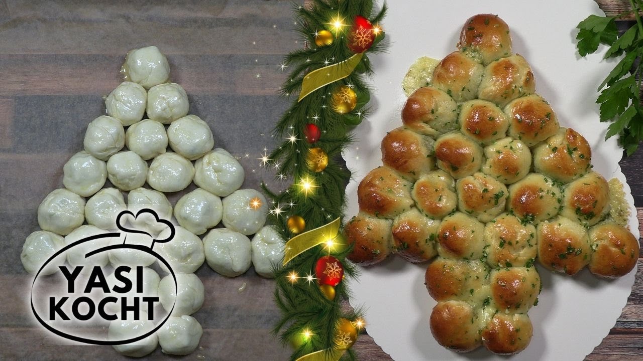 Pizzabrötchen zupf Tannenbaum zu Weihnachten | Pull-Apart Christmas Tree | backen | Folge 85