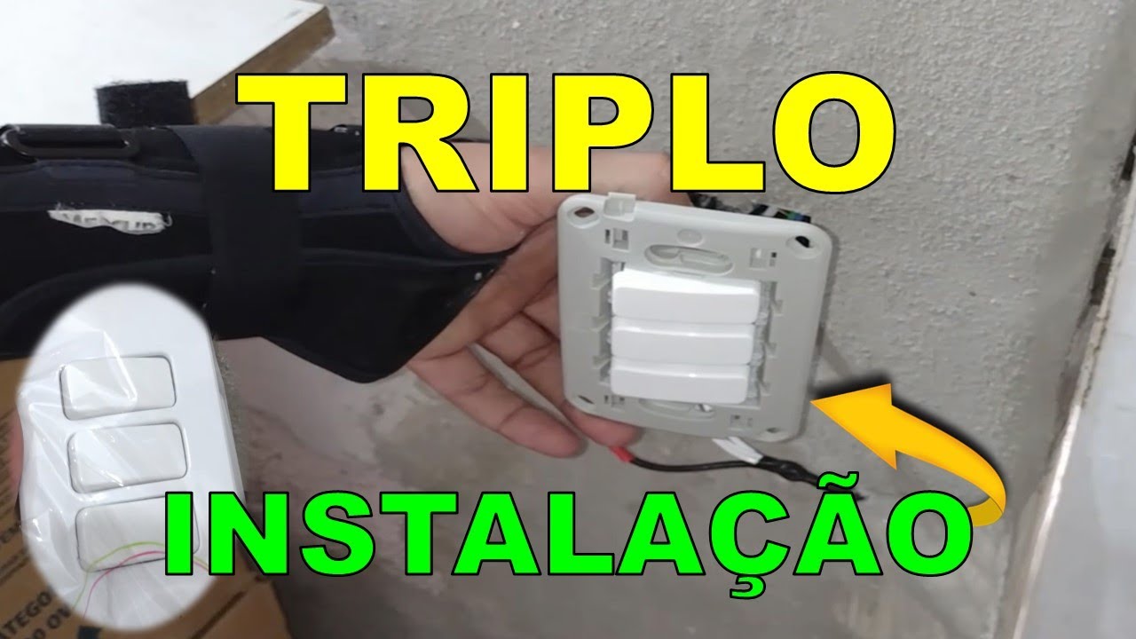 INSTALAÇÃO DE INTERRUPTOR TRIPLO ou 3 SEÇÕES   como trocar ou colocar liga e desliga   detalhado!