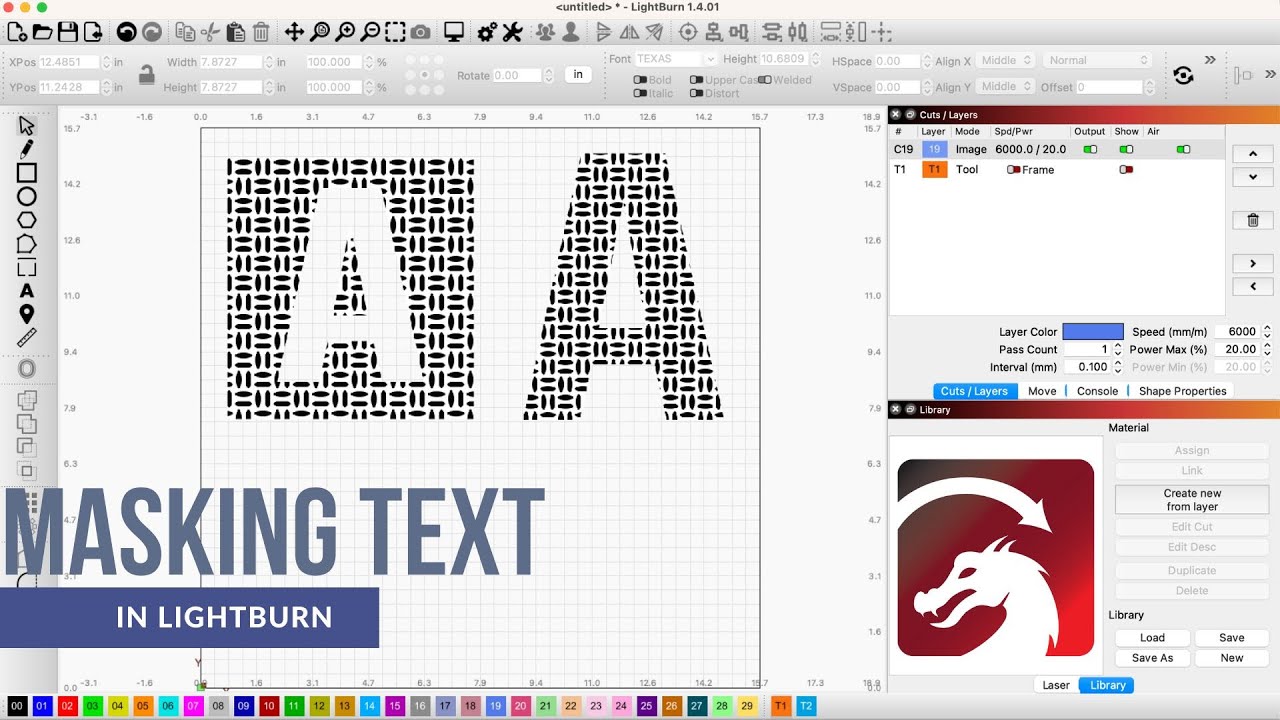 How to Mask Text in Lightburn