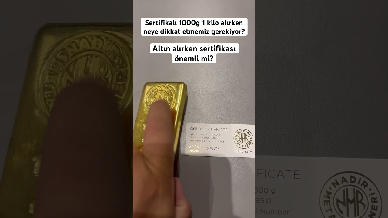 Sertifikalı 1 kilo alırken neye dikkat etmeliyiz? Altın alırken sertifika &ouml;nemli mi? #ons #gold