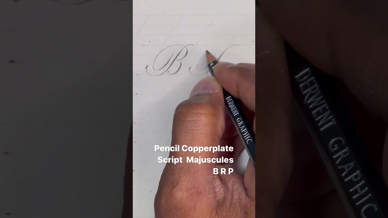 Pencil Copperplate Script Calligraphy Majuscules x Paul Antonio #calligraphymasters #shorts