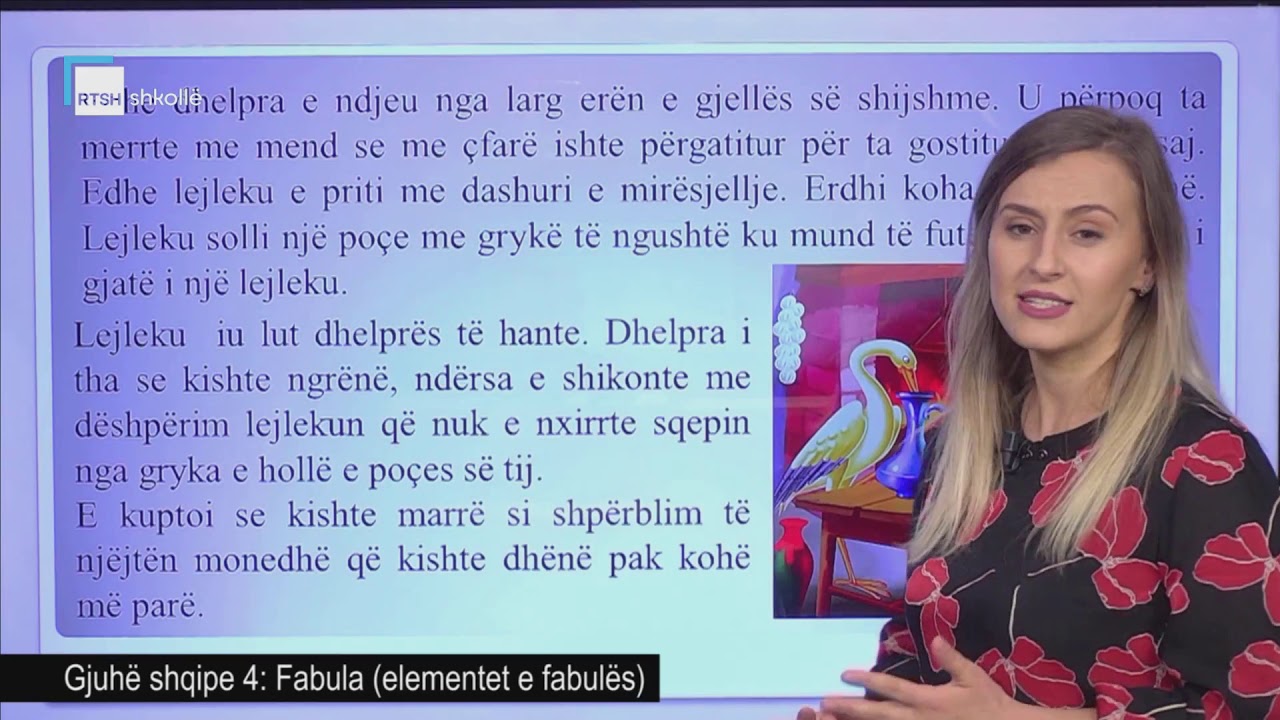 Gjuhë shqipe 4 - Fabula (elementet e fabulës)