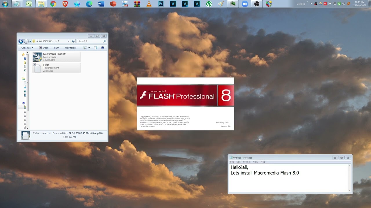 Install Macromedia Flash 8 in Windows