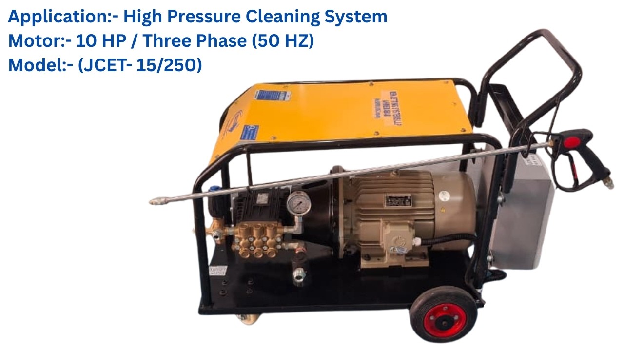 High Pressure Cleaning System For Construction Equipment 10 HP With 15 LPM-250 BAR Pressure | RenJet