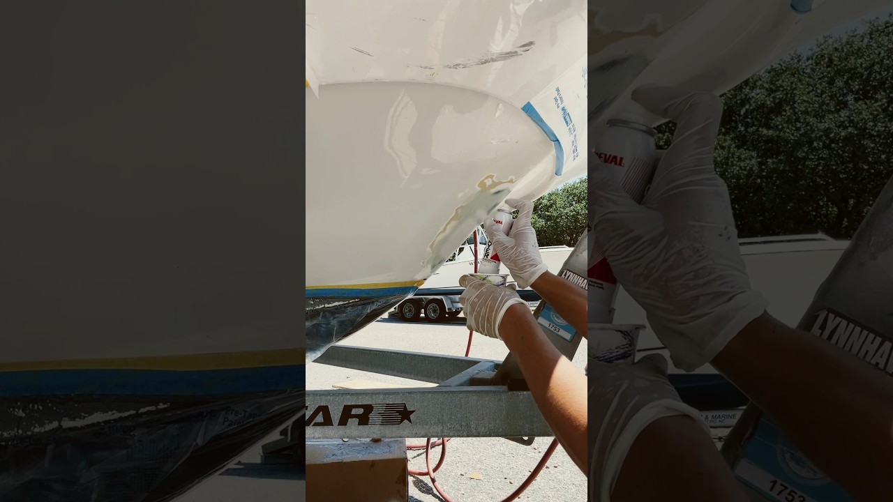 Getting this Bow Eye Ready for the Trailer! #shorts #repair #fiberglass #boat #gelcoat #music