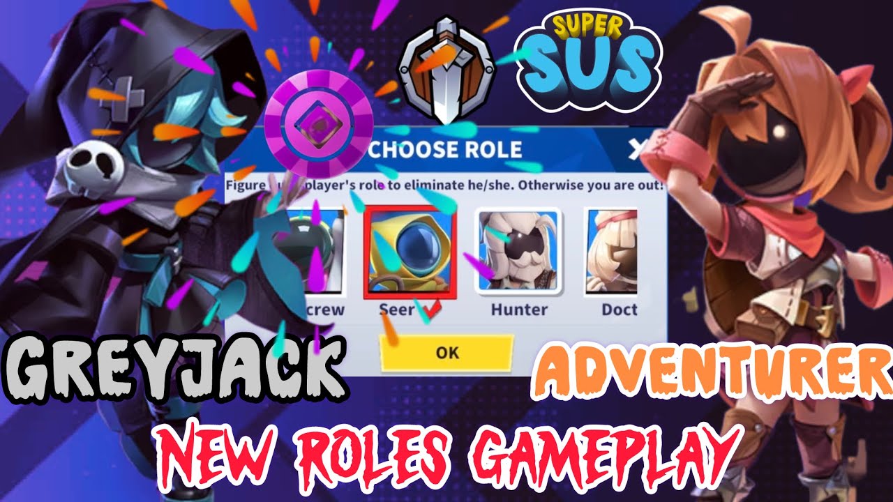 New roles in Super Sus: Greyjack and Adventurer Funny Moments🥶🤣 @Sirf.YouTuber9 @supersusofficial