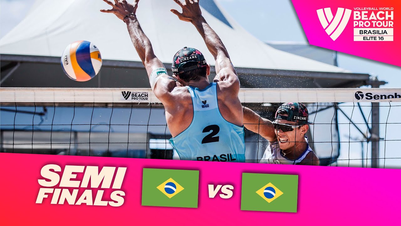 George/Andre vs. Evandro/Arthur - Semi Final Highlights | Brasilia 2024 #BeachProTour