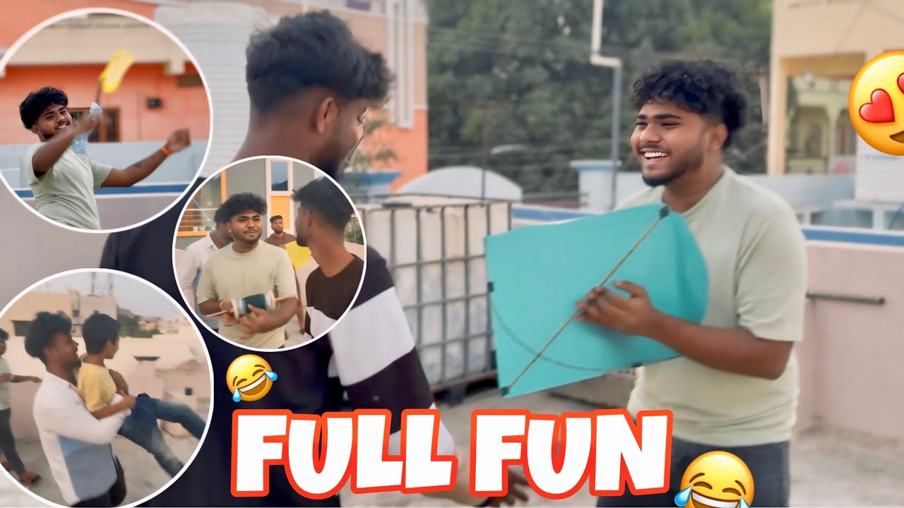 Flying kites with my friends😍- Unlimited fun😂￼-TELUGU VLOG 