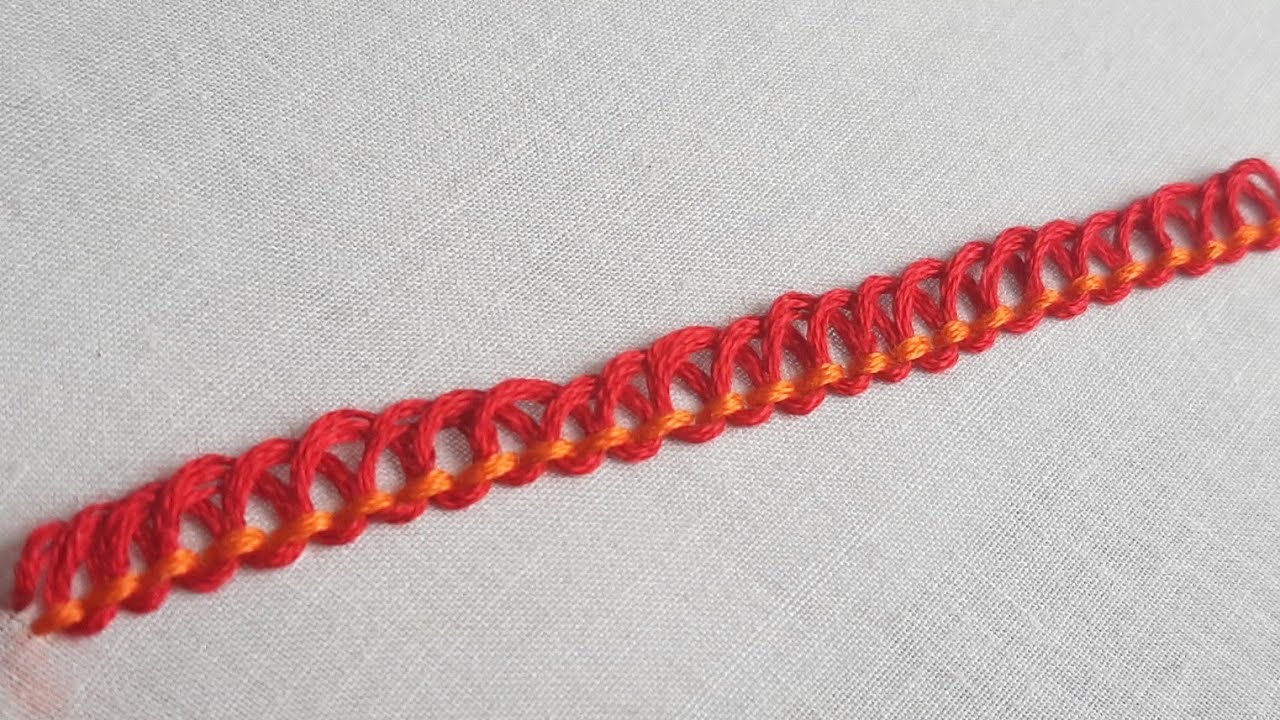Pekinese Stitch Border (Hand Embroidery Stitches)