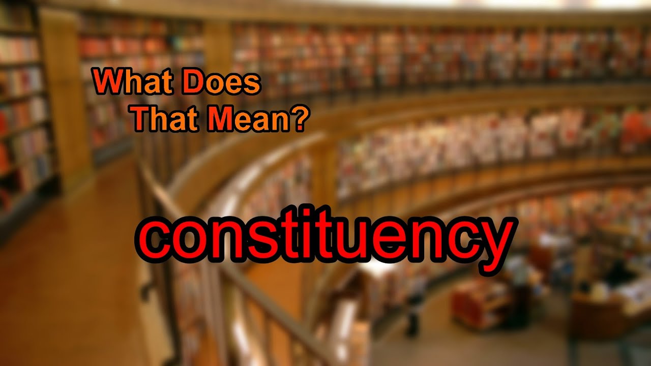 What does constituency mean?