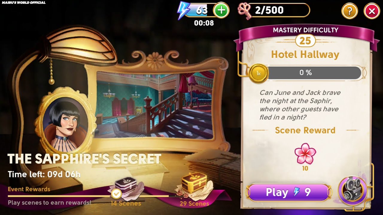 June's Journey Secrets 31 Scene 25 Hotel Hallway Word Mode 4K ULTRA HD