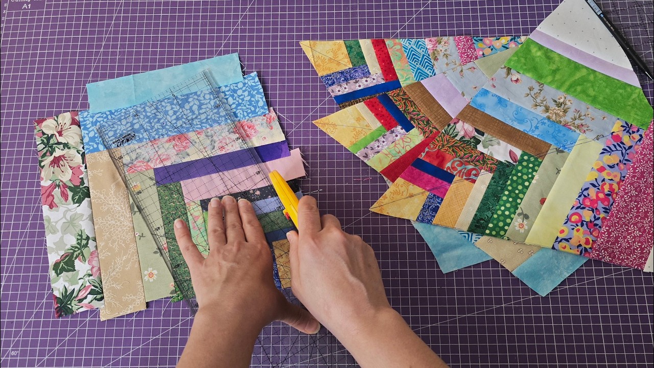 Honestly The Most Beautiful Patchwork Using Your Scrap Fabrics – No Special Ruler Needed!
