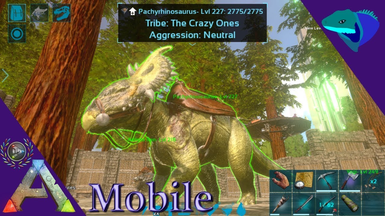 MAX LEVEL PACHYRHINO TAMING! ATTACK SPEED AND SMOKESCREEN! ARK: Mobile [S1:E52]
