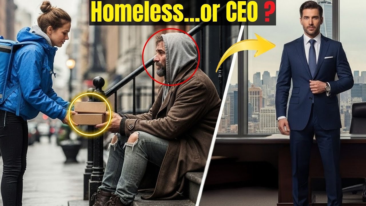 A single mom delivering food takes in a homeless man, only to find out he's actually a CEO