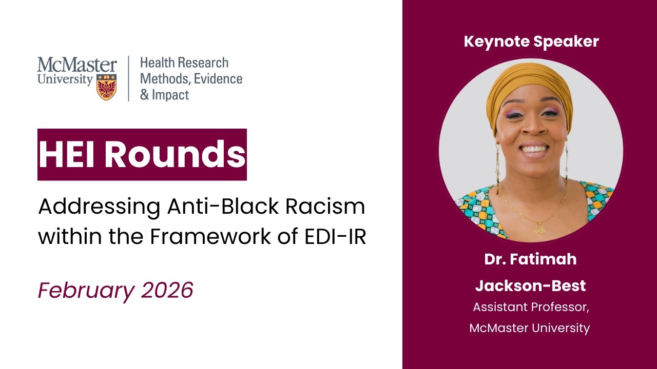 HEI Rounds: Addressing Anti-Black Racism within the Framework of EDI-IR