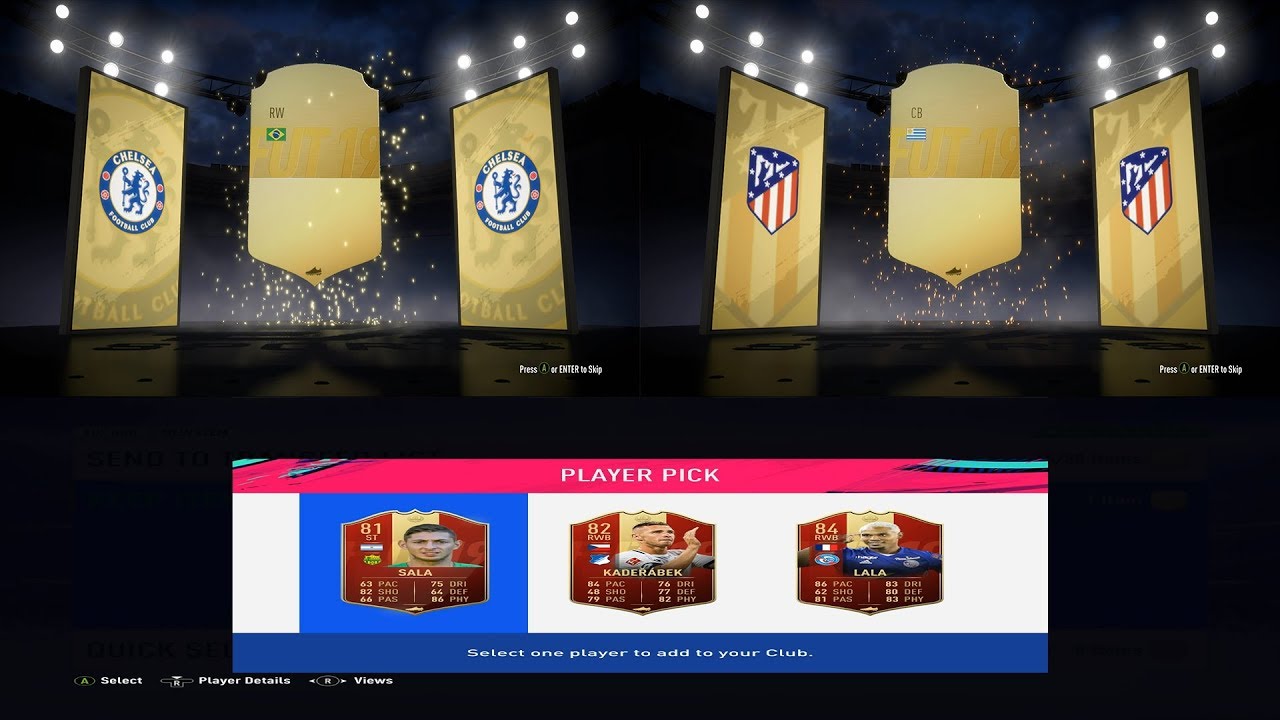 FIFA 19 FUT Champions Player Pick + Jumbo Premium Gold Players Pack + Mega Pack Opening