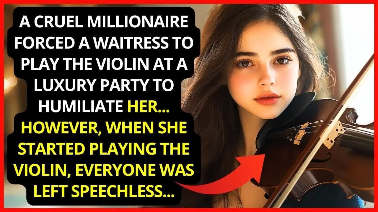 Cruel millionaire forced a waitress to play the violin, but her talent surprised everyone