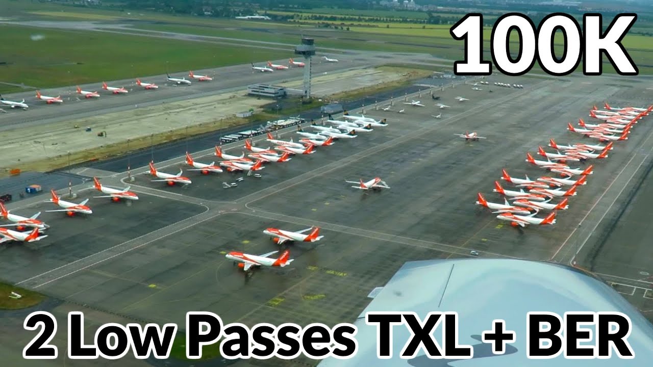 LOW PASS over Berlin Tegel + Sch&ouml;nefeld Airport | 100.000 Subscriber Special Flight | June 2020