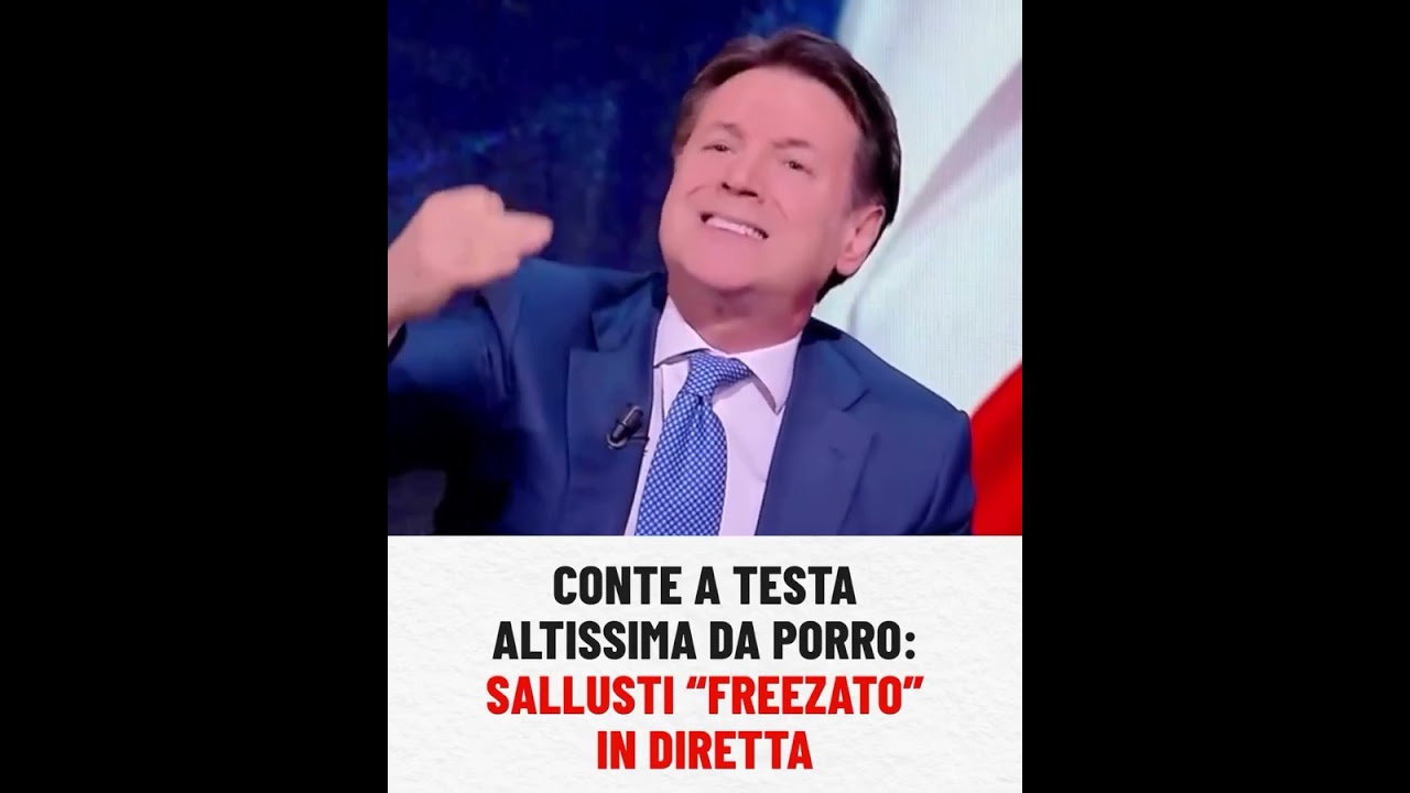 Giuseppe Conte sistema il giornalaio Sallusti a Rete4 sul Superbonus 👏