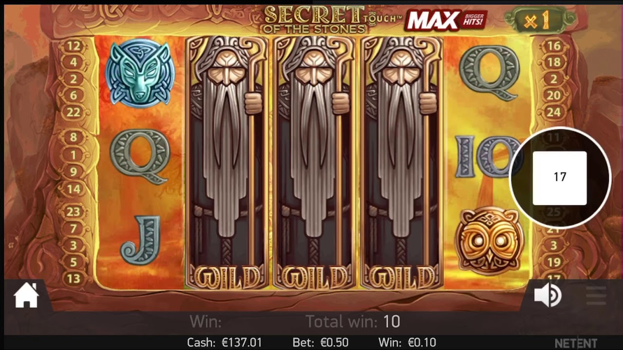Secret of the stones MAX 3 wild reels