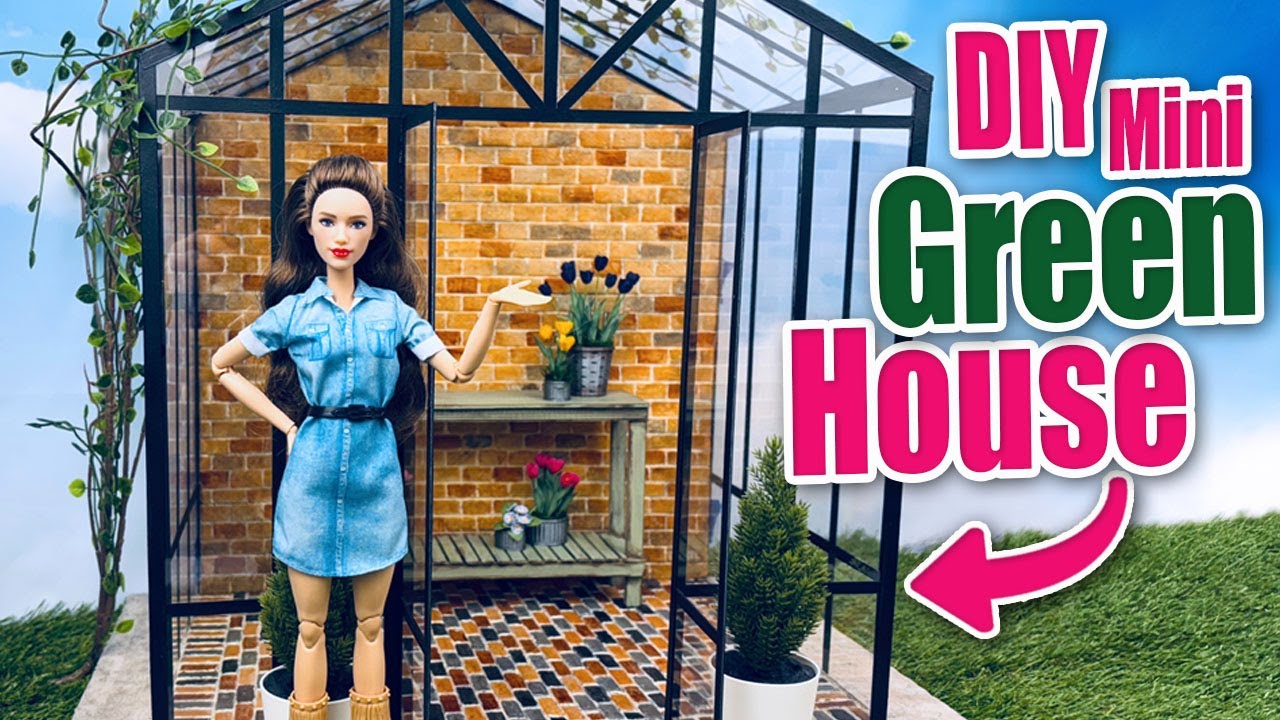 DIY Miniature Greenhouse or Conservatory - Dollhouse Greenhouse - Step By Step instructions