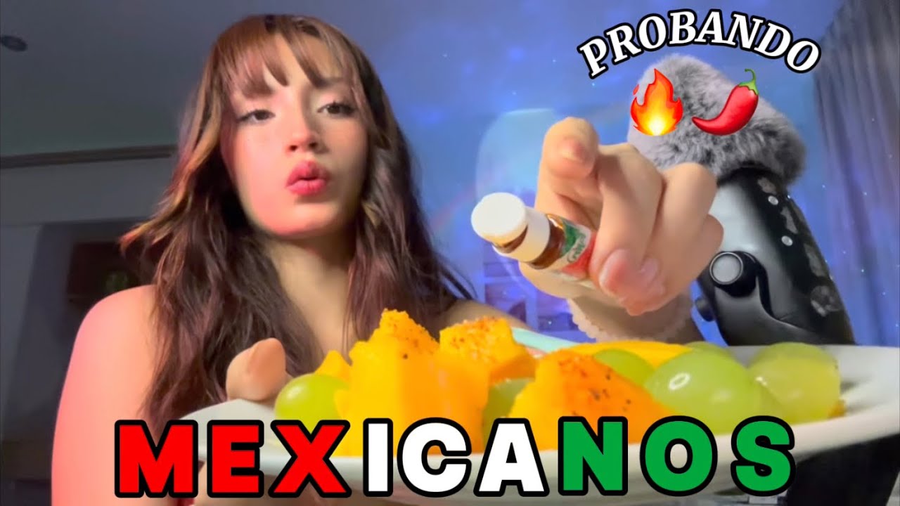 ASMR PROBANDO TAJÍN MEXICANO CON FRUTA 🔥🌶️🤯 MUKBANG PICANTE 🔥