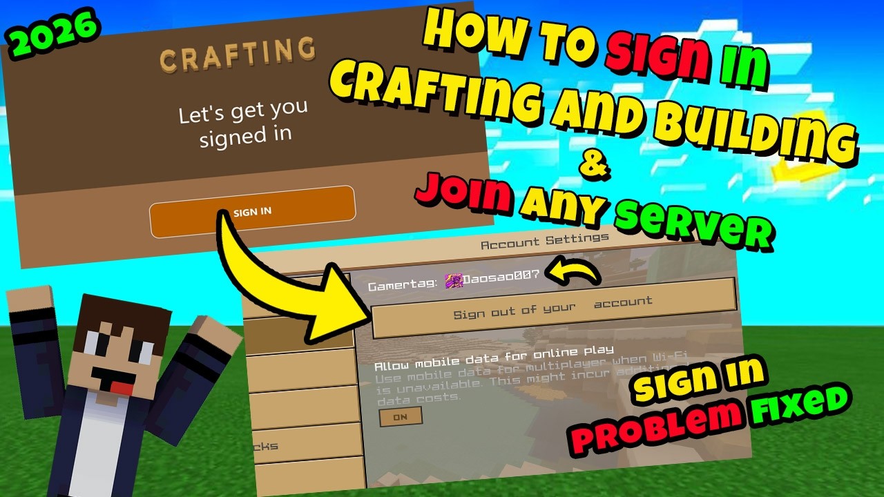 How To Sign in and Join Any Server in Crafting and Building | Sign in crafting and Building | Daosao