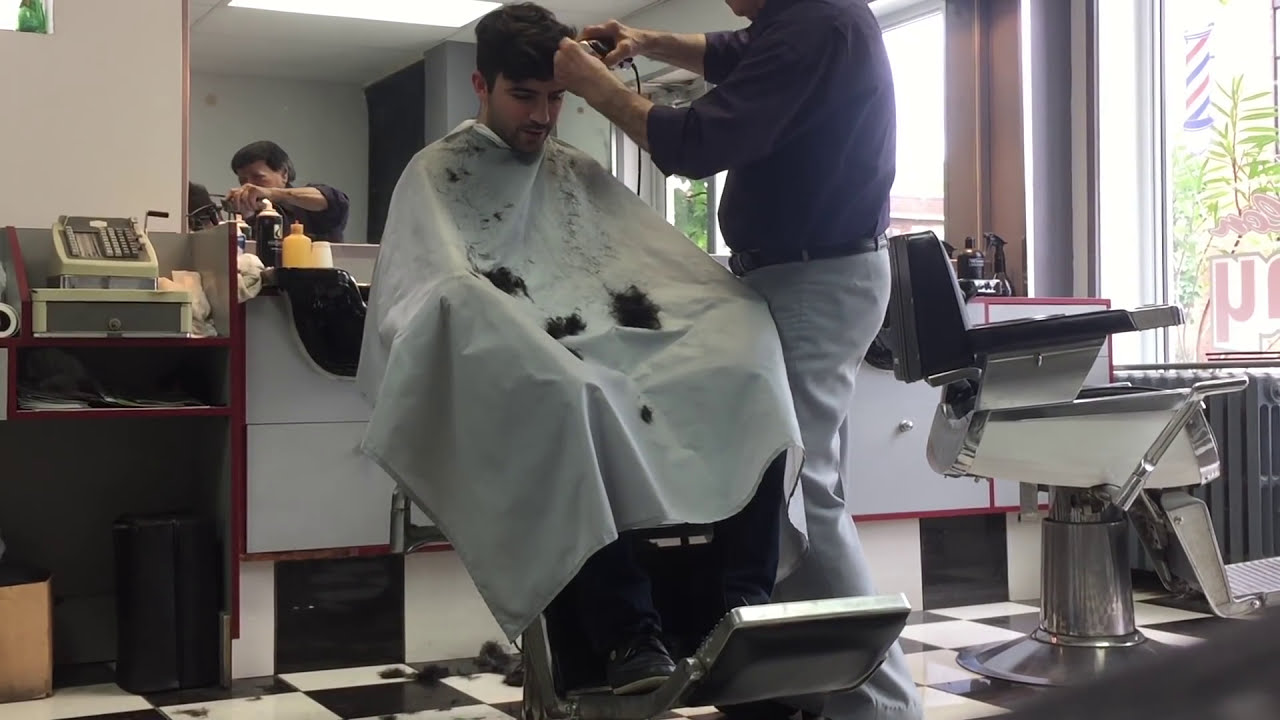Old school barber clipper cut