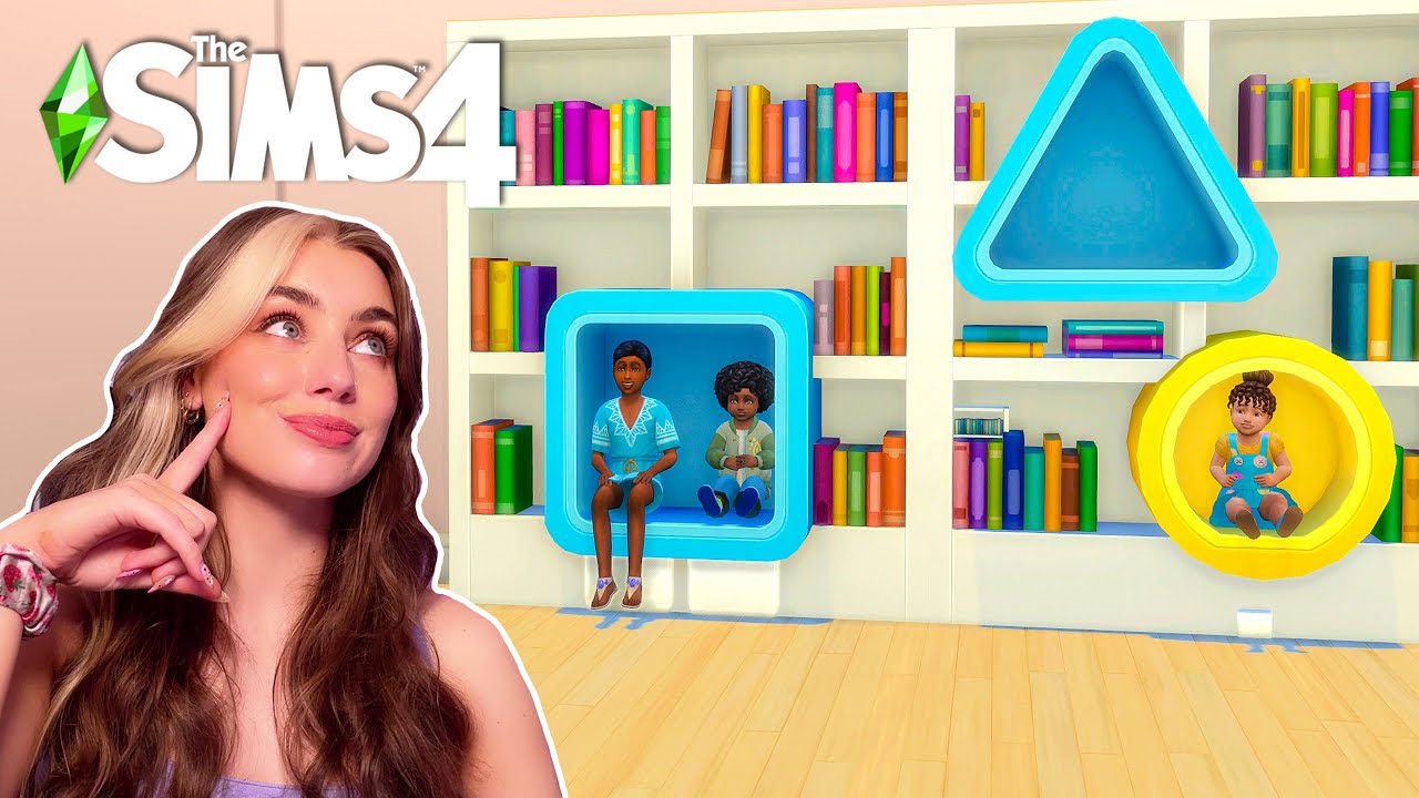Functional Reading Nook Book Shelves │ No CC │ Sims 4  │ Tutorial