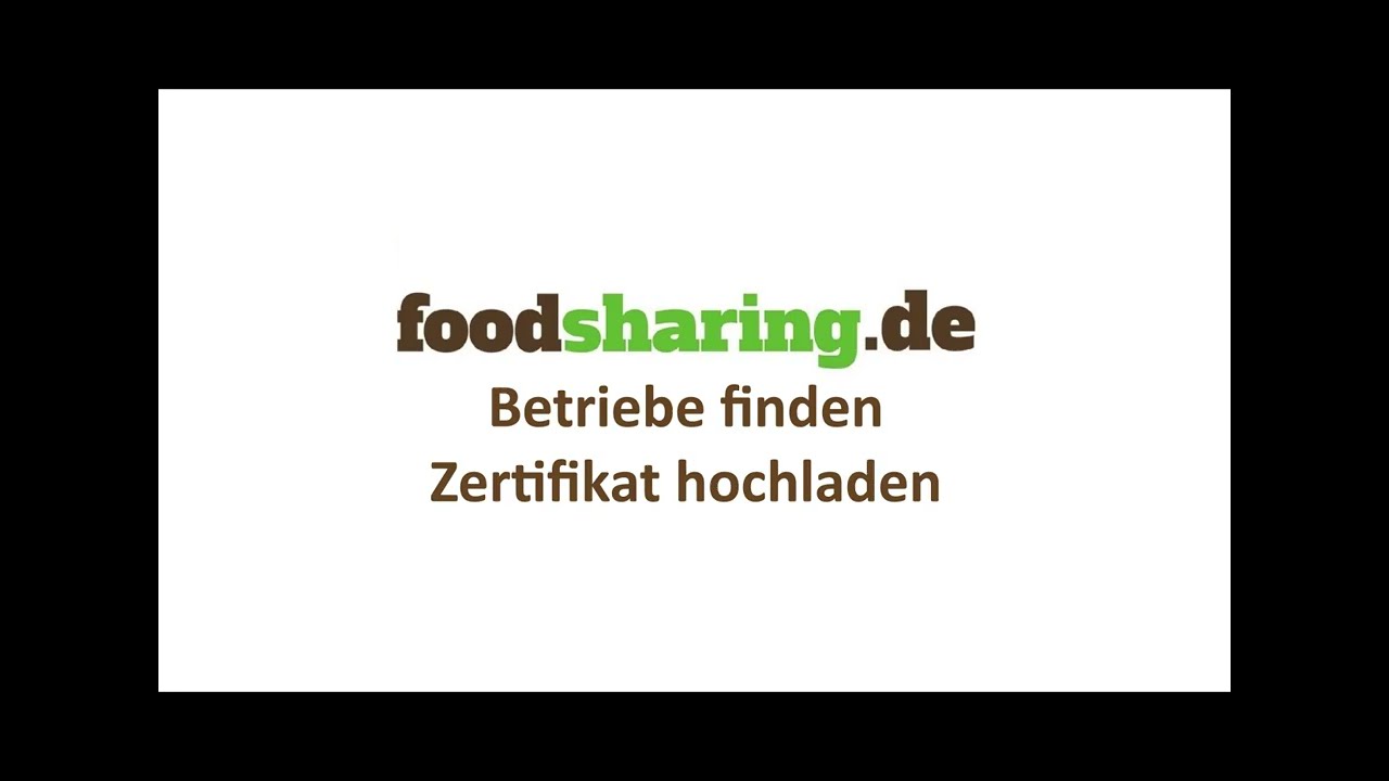 foodsharing.de : Betriebe, Zertifikat hochladen