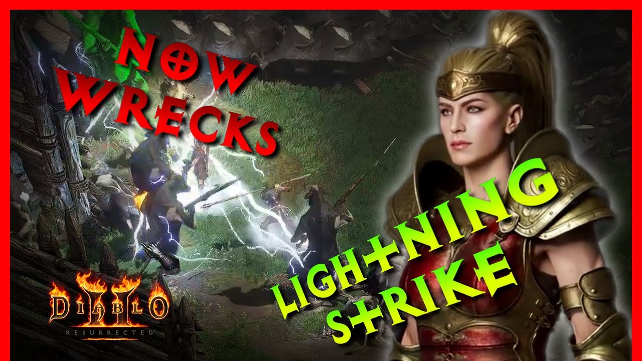 Diablo 2 Resurrected - Budget Lightning Strike Zon, Wrecks. Competes with Lightning Fury
