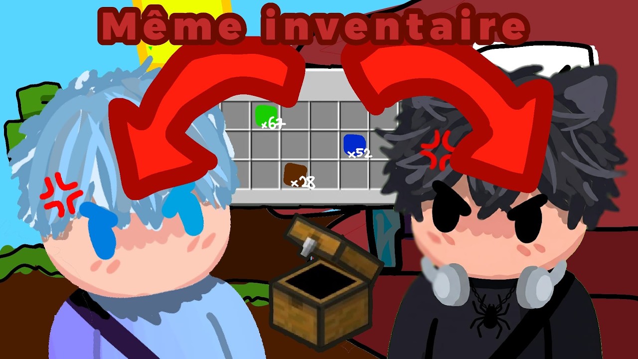 On a UN INVENTAIRE PARTAGÉ sur Minecraft… (feat quenxo1)    Partie 1/2