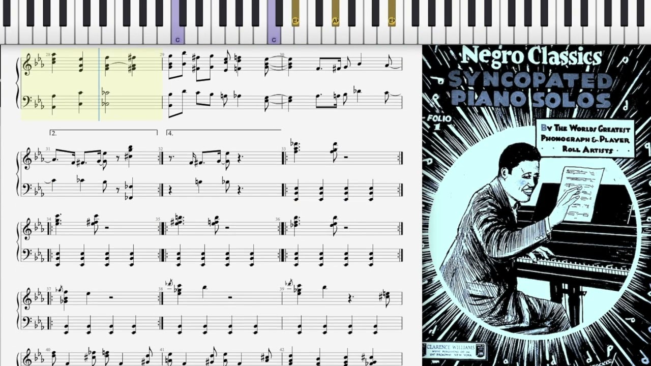 Darktown Capers by Clarence Williams & Clarence Johnson (1925, Jazz piano)