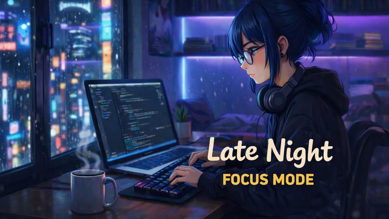 Late Night ☕️ Cyberpunk Lofi Beats to Focus / Study To
