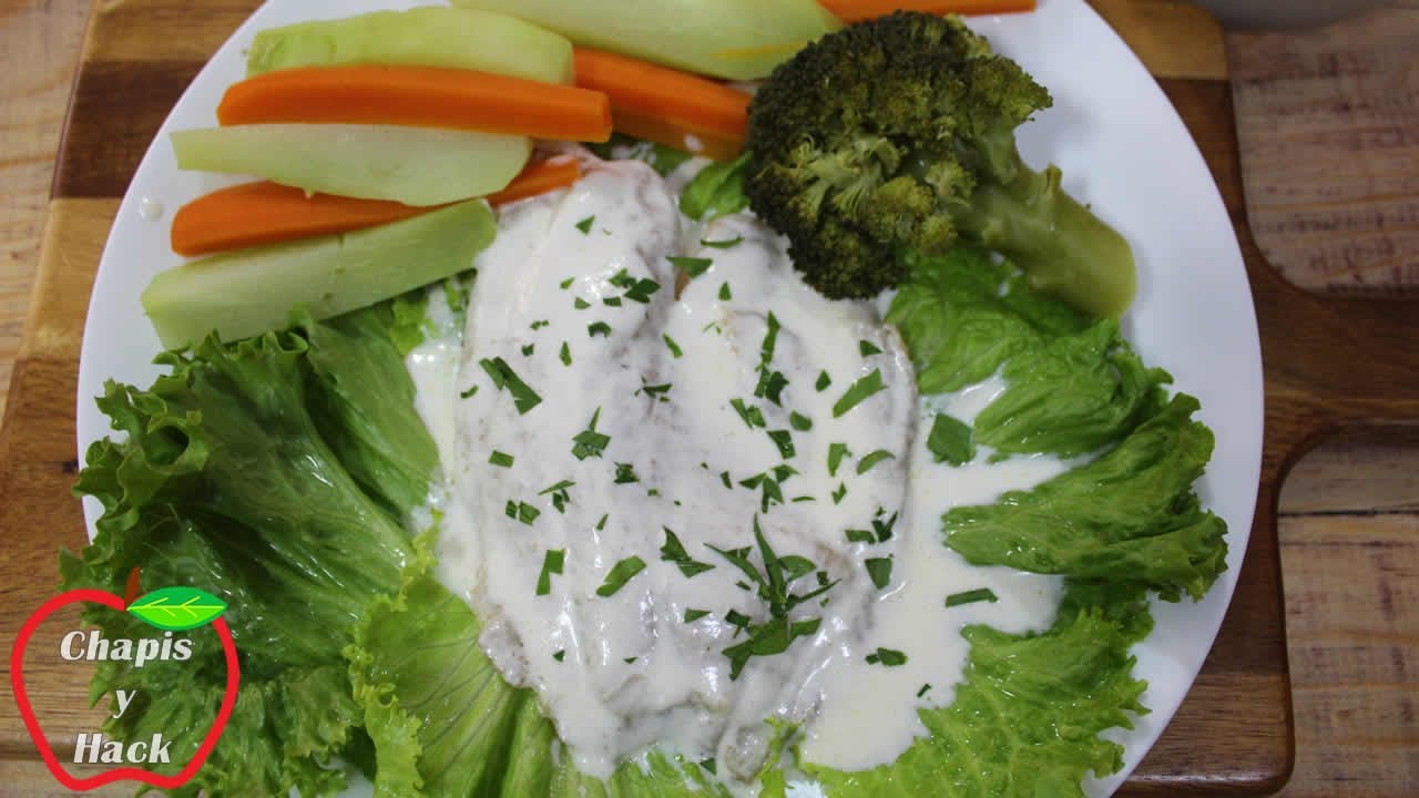 Filetes de Pescado en Salsa Cremosa de Yogur
