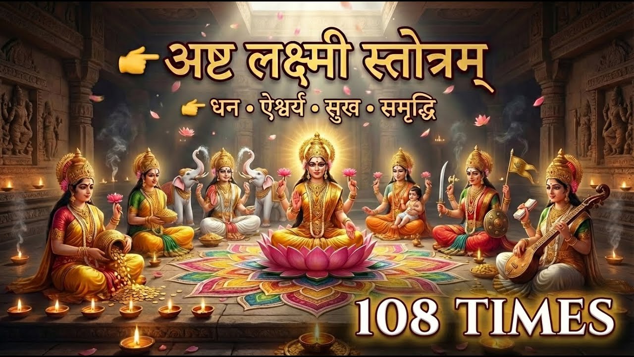 अष्ट लक्ष्मी स्तोत्रम् | Ashta Lakshmi Stotram | Wealth & Prosperity #laxmi #mantra #motivation