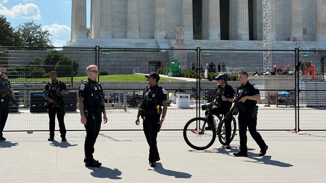 Security incident at the Lincoln Memorial and Checking on the Baby Ducks in the Reflecting Pool