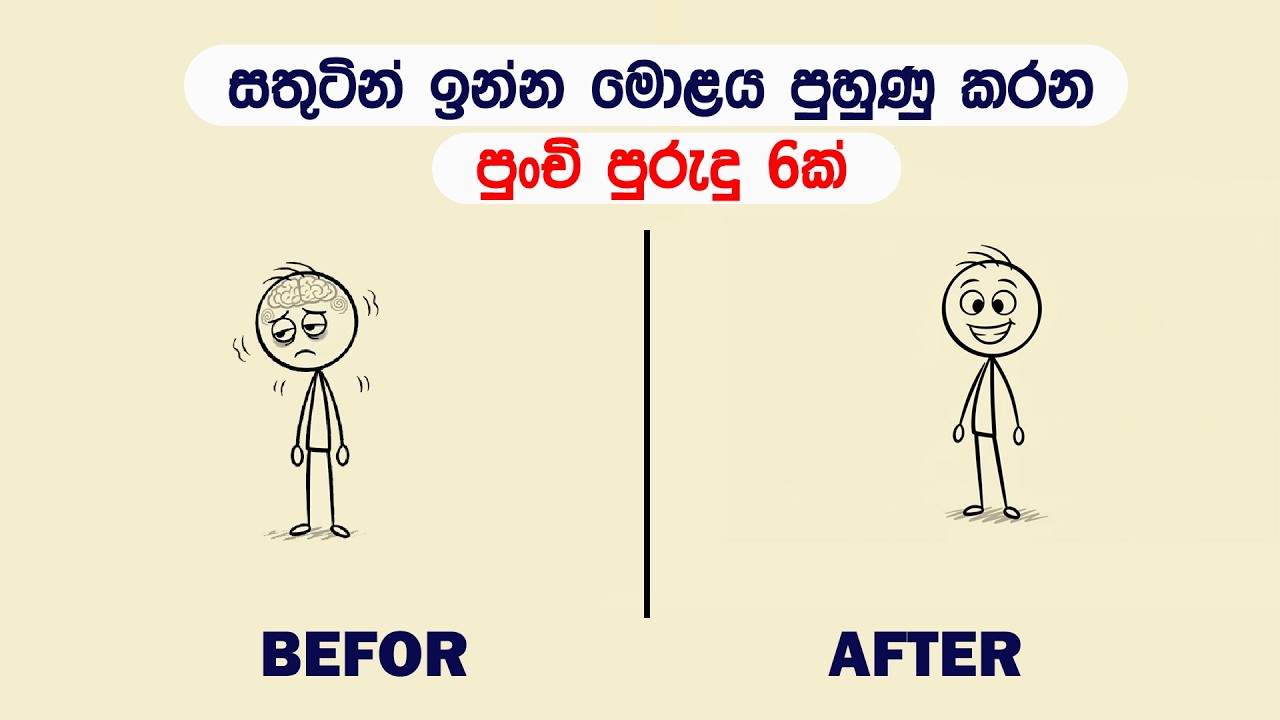 සතුටින් ඉන්න මොළය පුහුණු කරන පුංචි පුරුදු 6ක් | Sinhala motivation | Wadan | Good Habits
