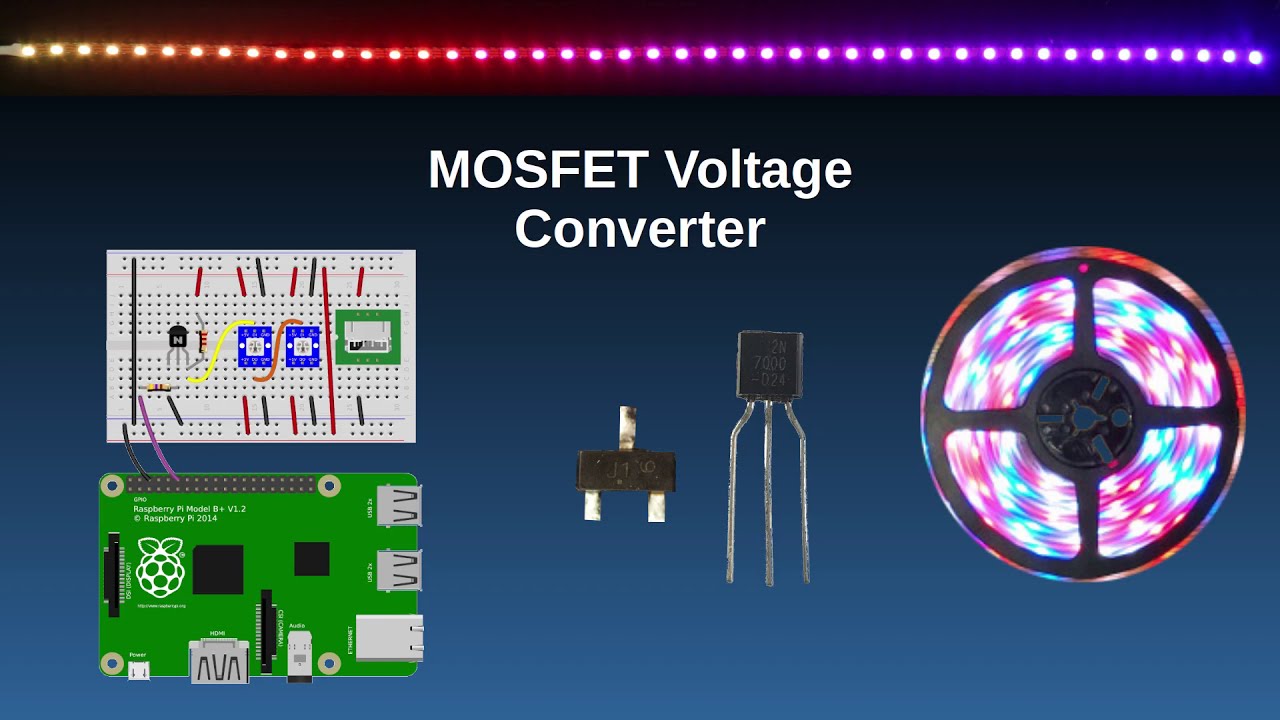 Схема сдвига логического уровня MOSFET — преобразование напряжения Raspberry Pi в NeoPixel и I2C/...