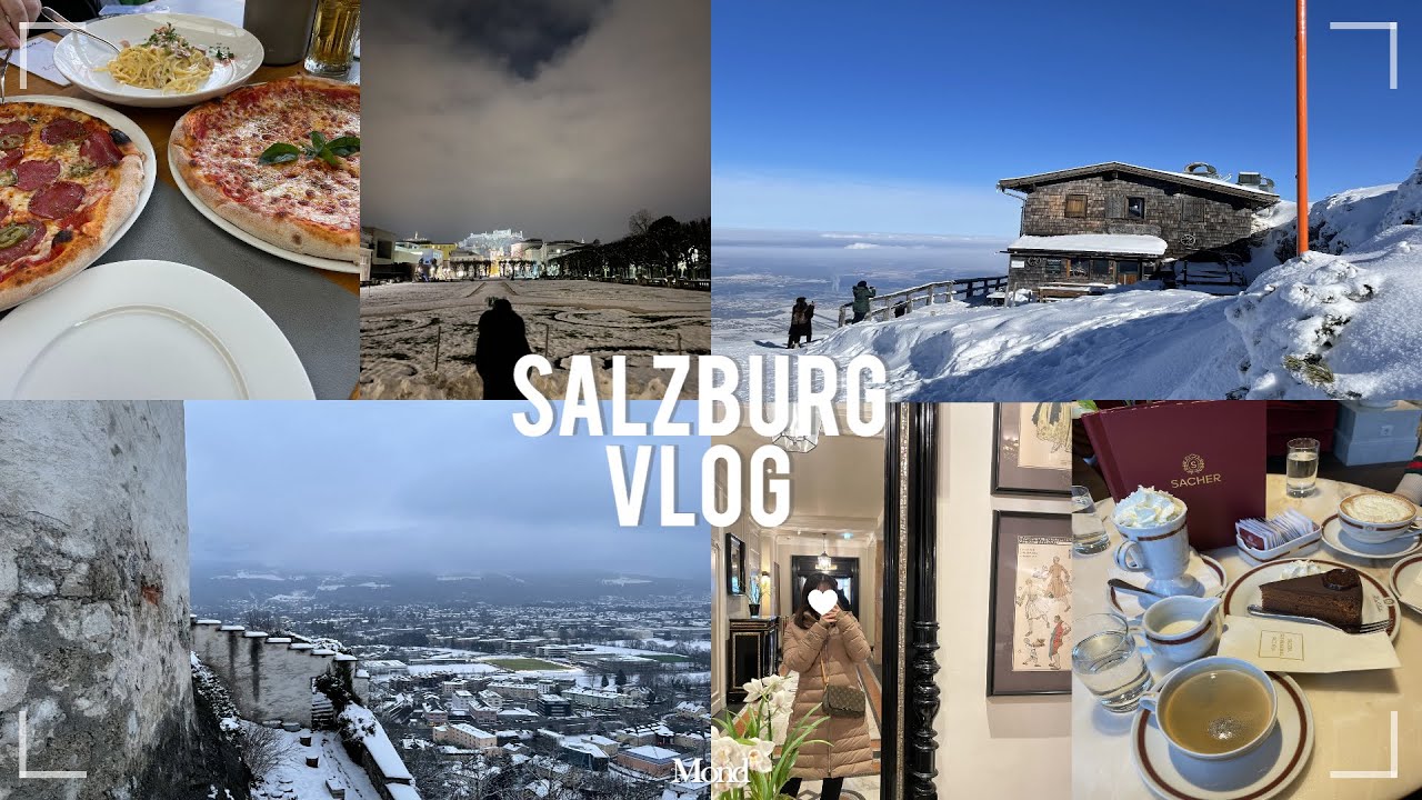 [🇦🇹VLOG] 겨울왕국 그 자체❄️ 오스트리아 잘츠부르크 여행ㅣ잘츠부르크 카드💳ㅣ호엔 잘츠부르크 성•운터베르크 전망대•미라벨 정원•카페 자허