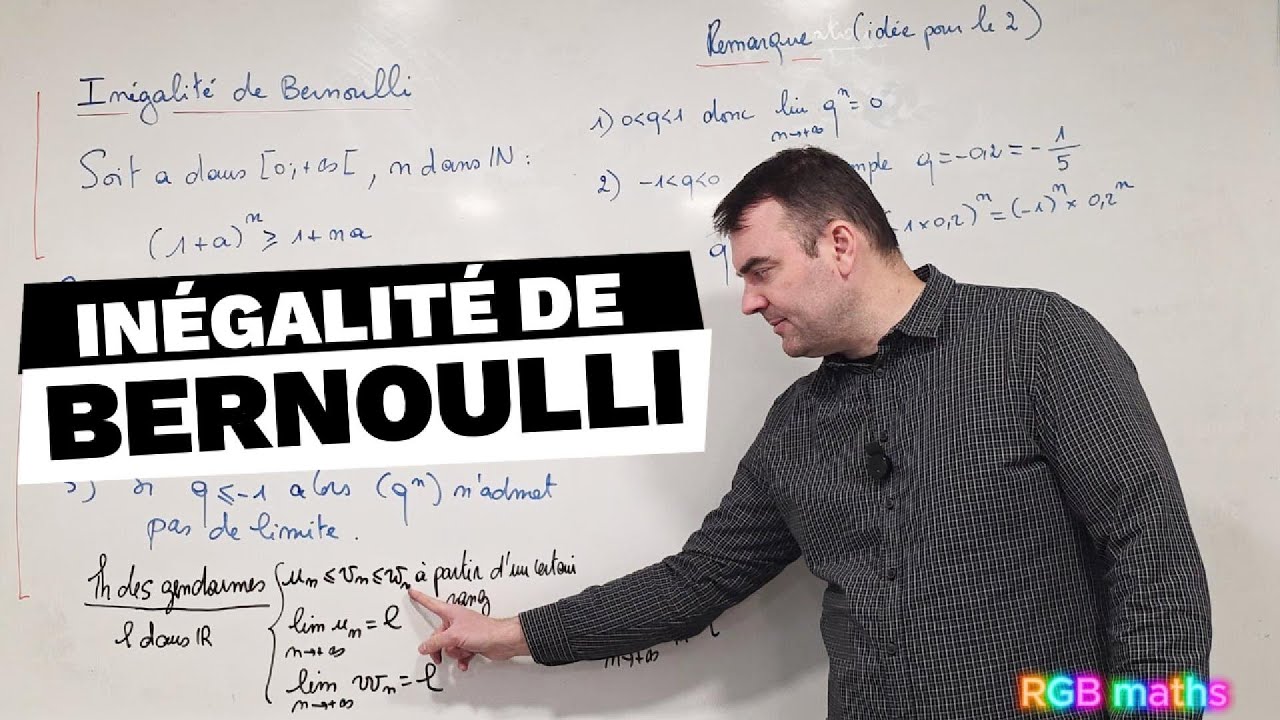 Inégalité de BERNOULLI, démonstration et application au calcul de LIMITE de suites géométriques