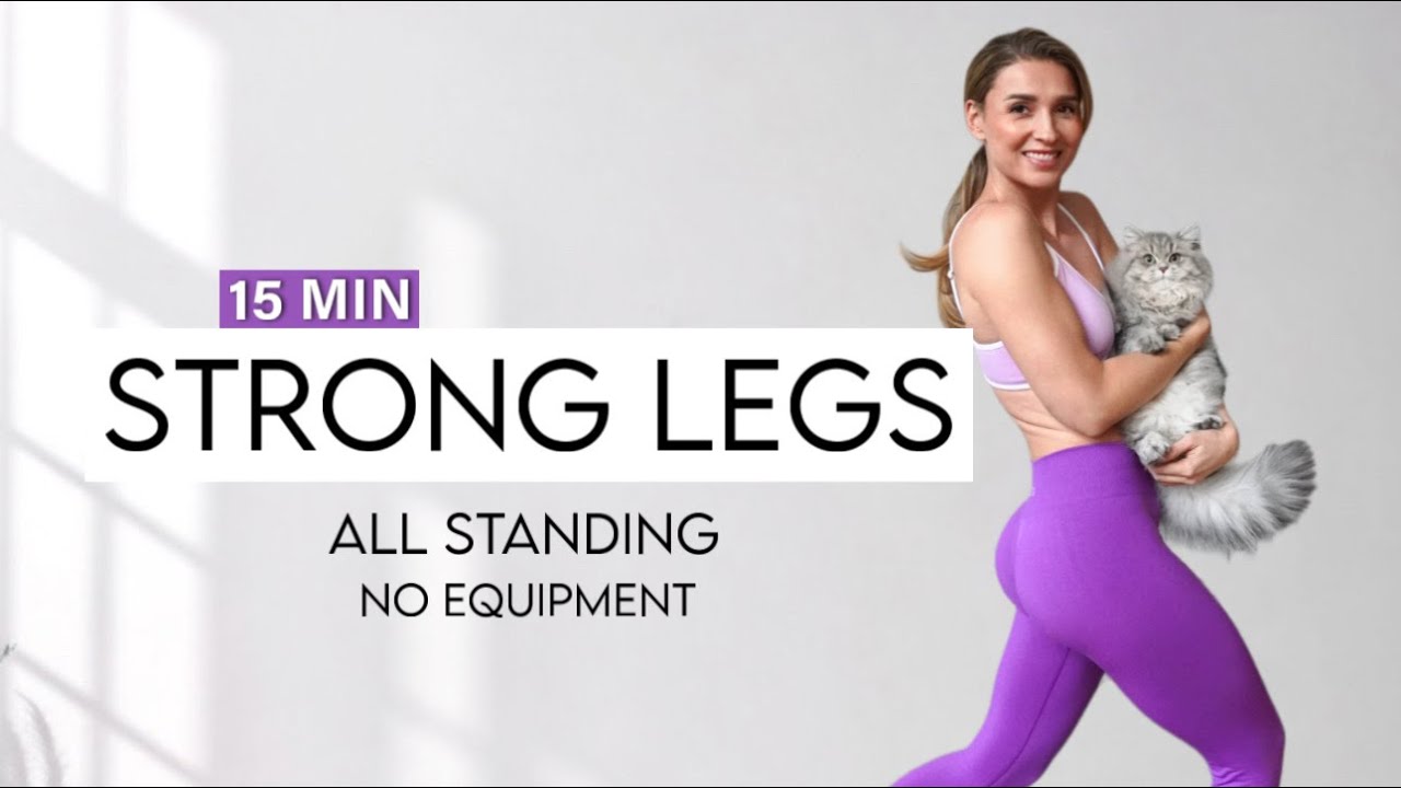 15 MIN KILLER LOWER BODY Workout - All Standing, Legs on fire!