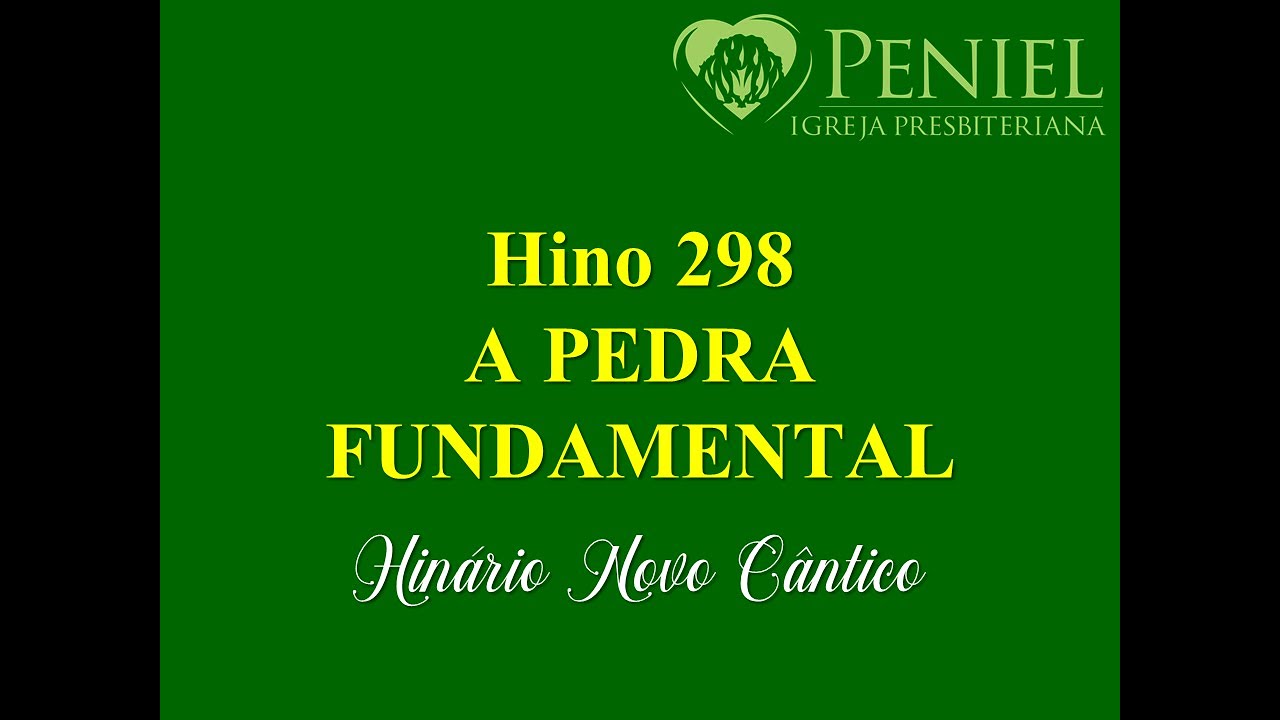 Hinário Novo Cântico, Hino 298   