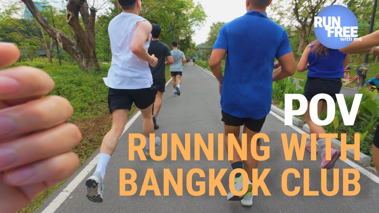 Running with Sabai Run Club in Bangkok’s Benjakitti Park | No Talking | ASMR POV Running to Inspire