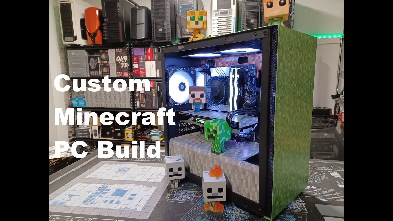 Minecraft Gaming PC with Custom Vinyl Wrap
