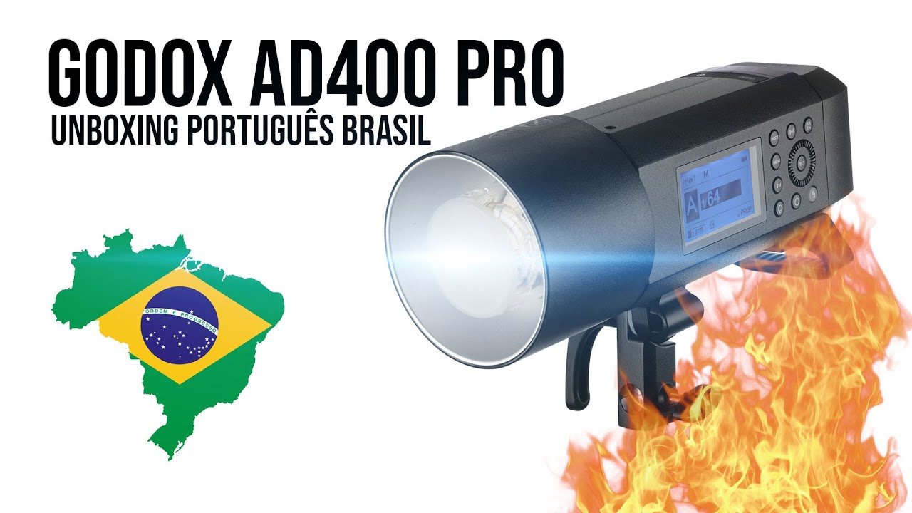 GODOX AD400 PRO em português Brasil - O melhor flash tocha de 2019